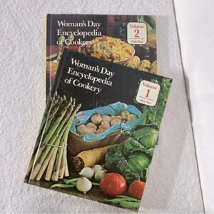 Vintage Woman’s Day Encyclopedia Of Cookery Cookbooks Vol 1&2